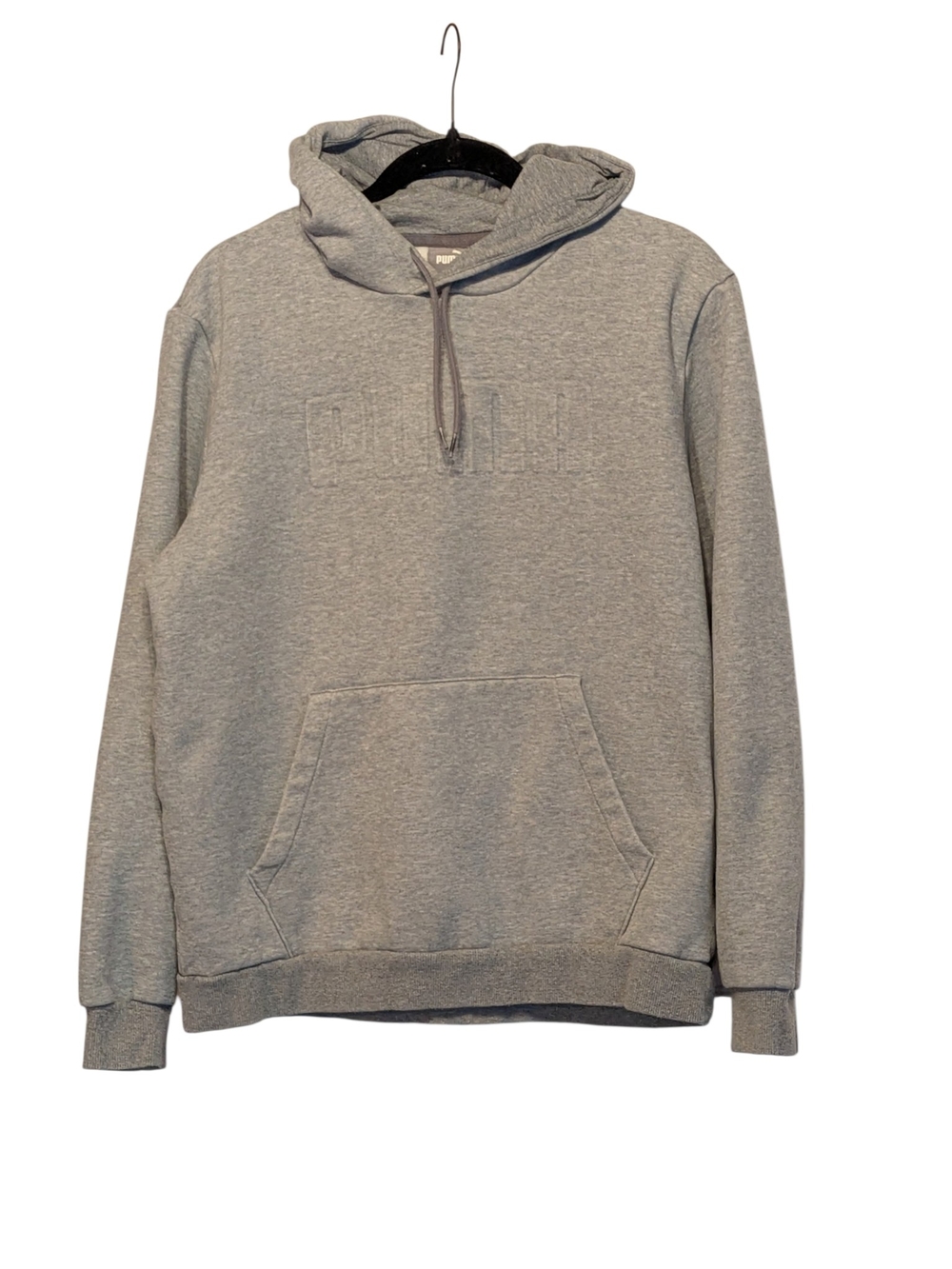 Puma Light Gray Pullover Hoodie Sweatshirt